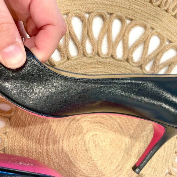 Dee Ocleppo Dee Office Party Logo Pump Black Leather Size EU 38 - Picture 7 of 13